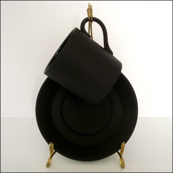 Wedgwood Black Basalt Demitasse Jasperware by