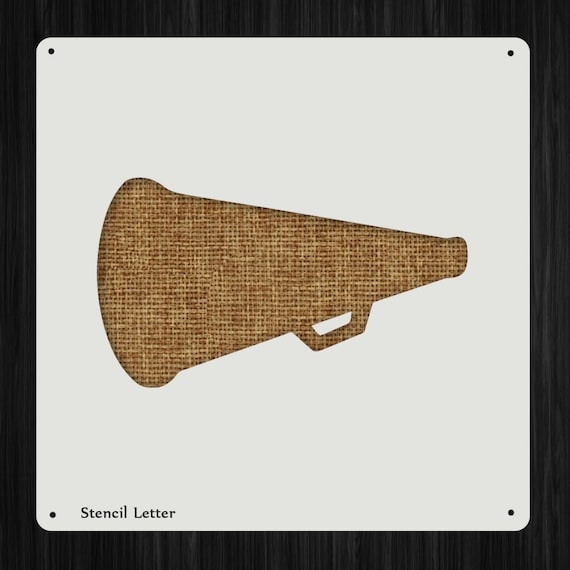 Cheer Megaphone Style 22 DIY Plastic Stencil Acrylic Mylar