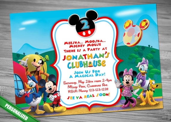 Mickey Mouse Clubhouse Party Invitations 10