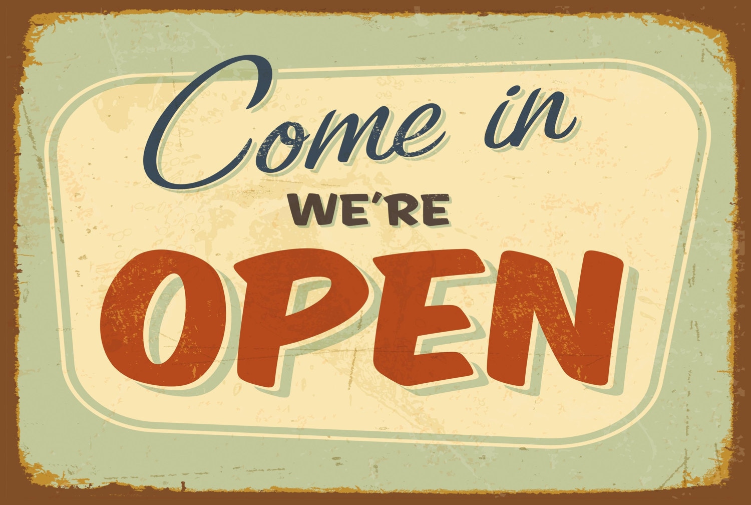 OPEN SIGN Shop Open Sign Vintage style Open by 