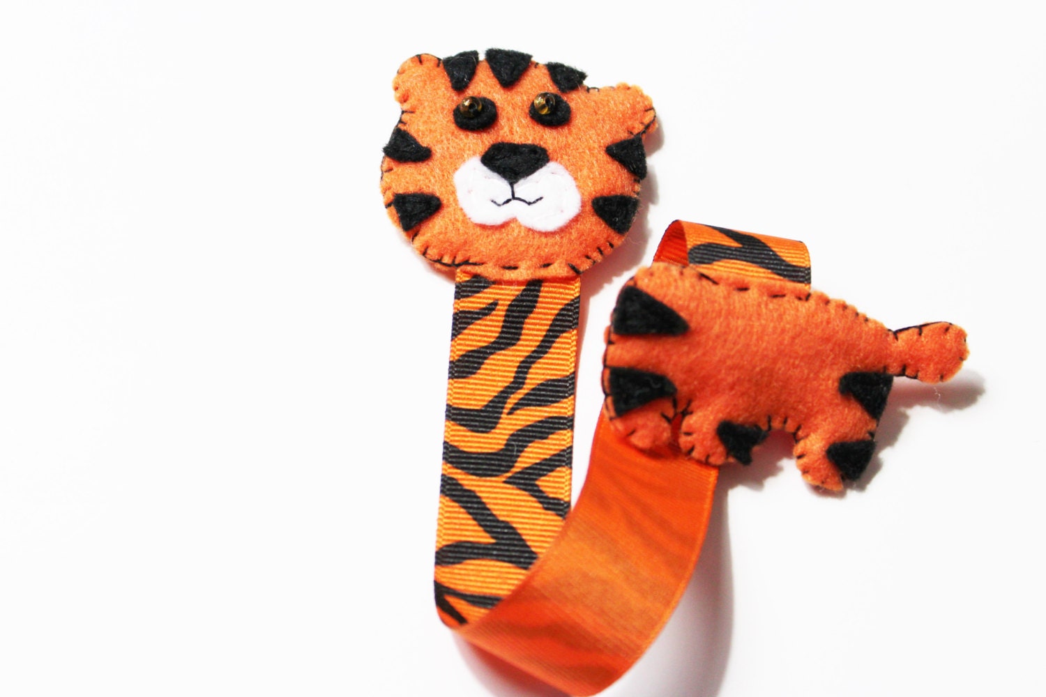 Tiger Bookmark Felt Tiger Book Marker Safari Tiger Bookmark