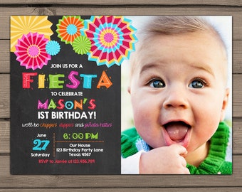 Fiesta Invitation Fiesta birthday party Fiesta birthday invitation Mexican party Fiesta party Mexican birthday Digital PRINTABLE ANY AGE