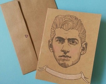 Alex Turner/ Arctic Monkeys/ Illustrated/ Custom Message/ Greeting Card