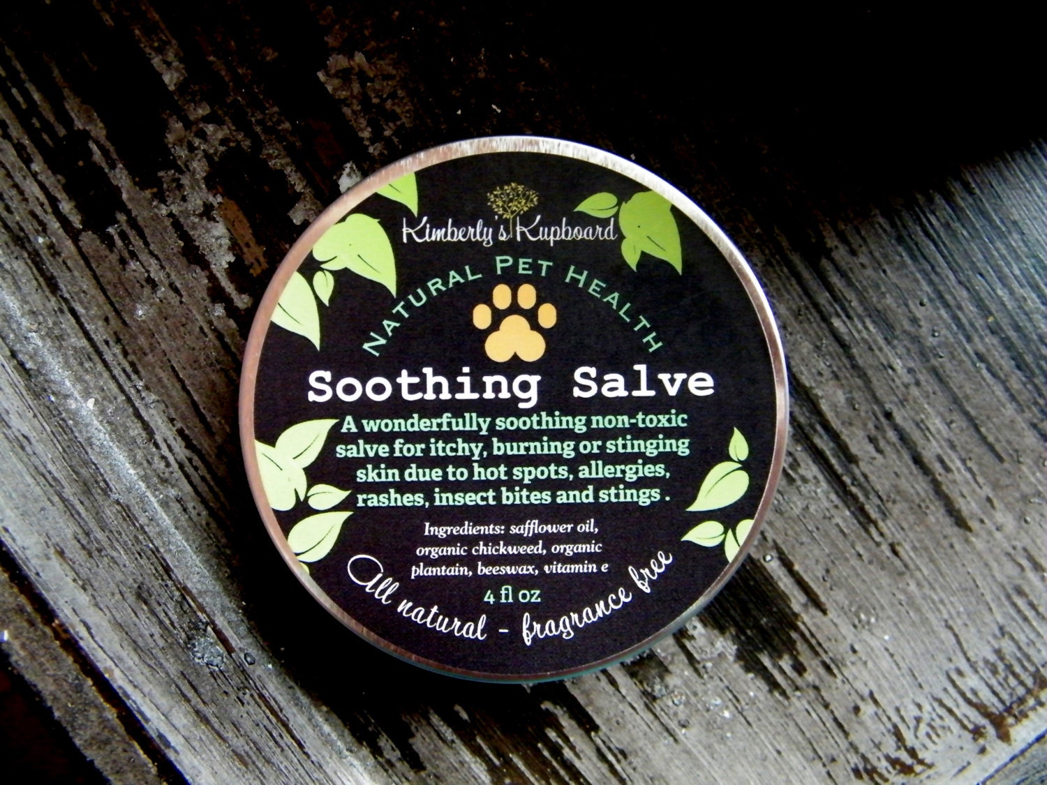 Soothing Dog Salve with Chickweed..AntiItch relief for bug