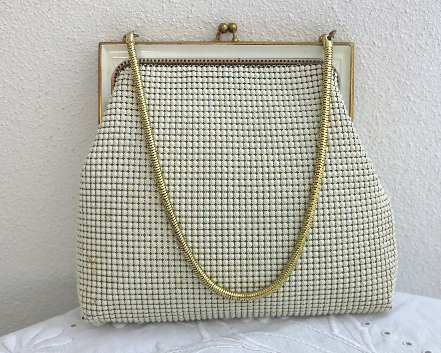 small white mesh bags