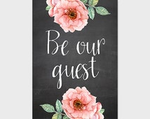 Popular items for be our guest print on Etsy