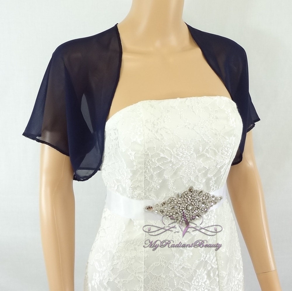Bolero Bleu Marine Mariage