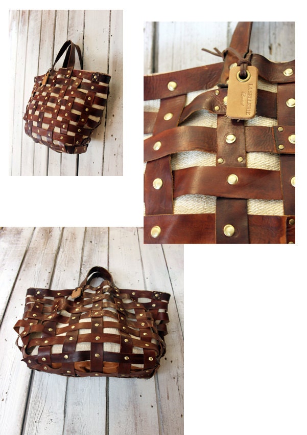 Handmade woven leather bag INTRECCIATO 27