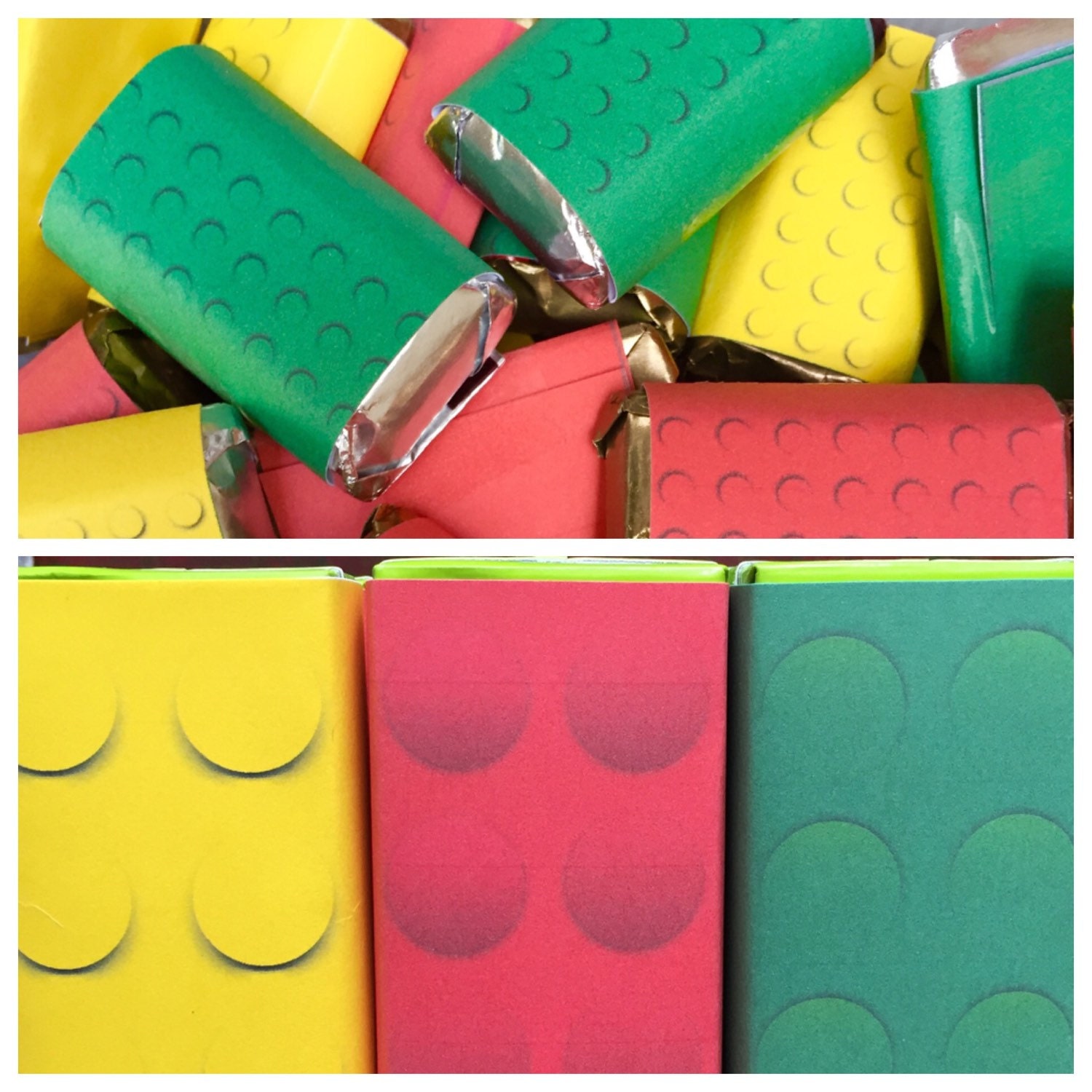 Lego Wrappers for Juice Box and Mini Candy Bars Printable