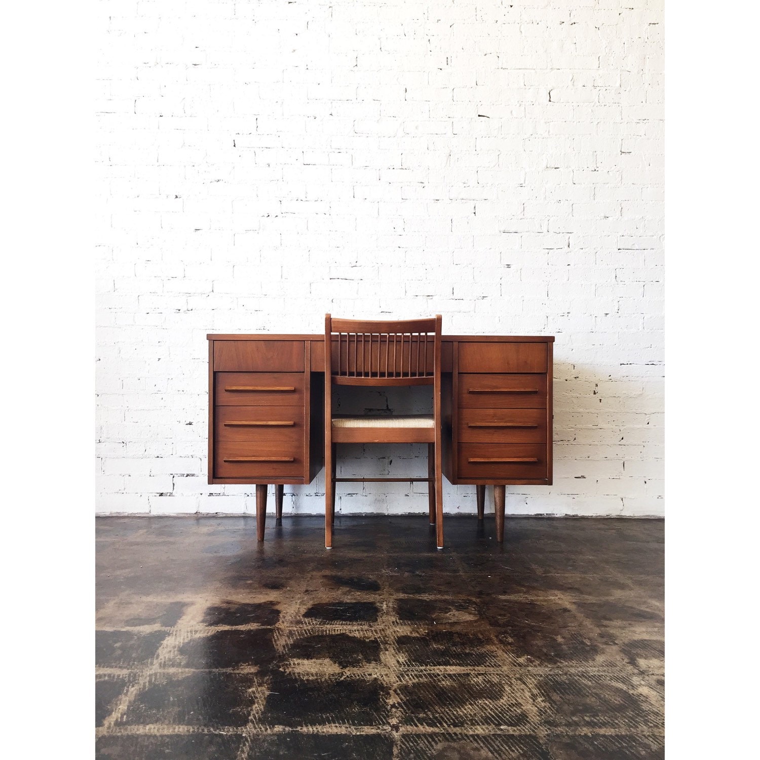 Mid Century Desk with Chair by Flanders RESERVED for Jennifer