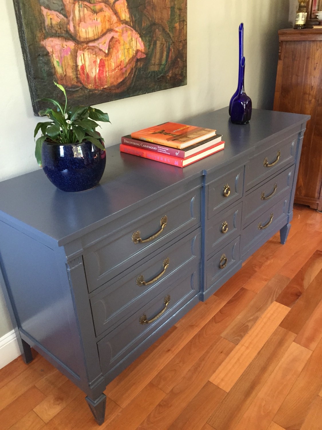 Thomasville Vintage Solid Wood Painted Dresser Buffet Haute Juice