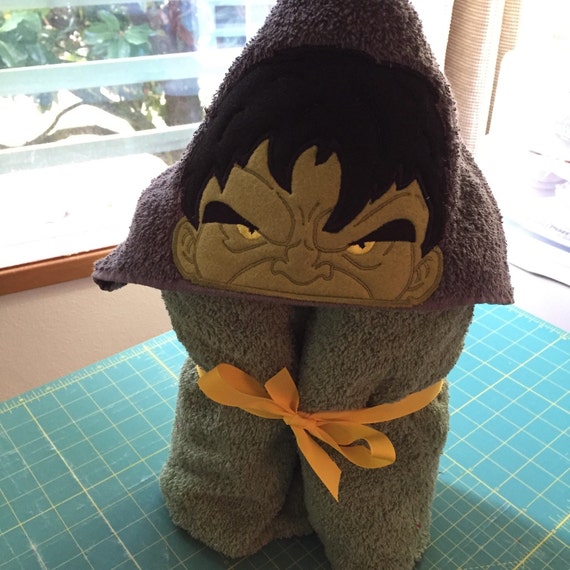 Angry Hero Hooded Towel