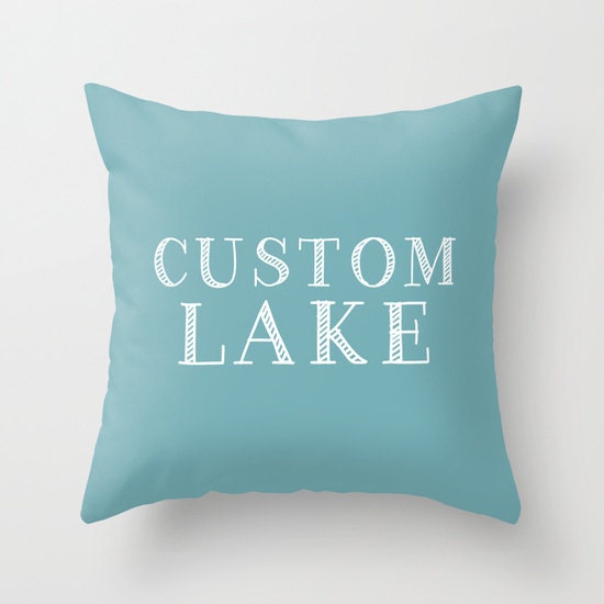 Custom Lake Pillow Cover Custom Pillow custom lake name