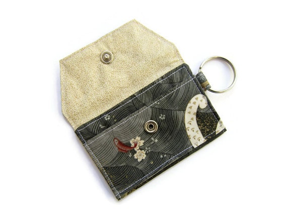 Mini key chain wallet/ simple ID Key chain pouch/ Business