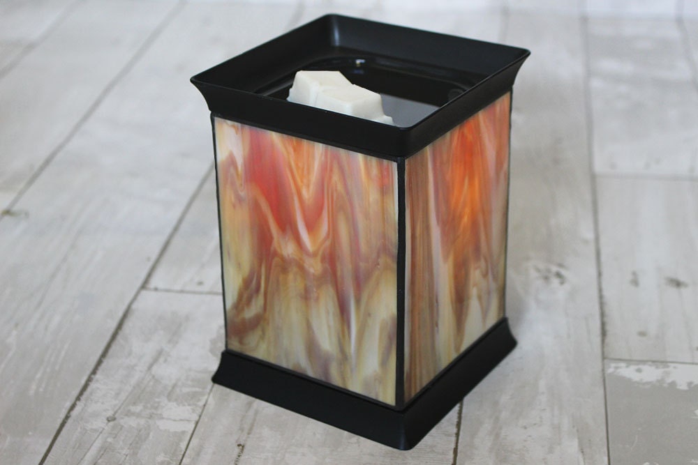 Electric Handmade Stained Glass Candle Warmer Lamp by Motiphdesign