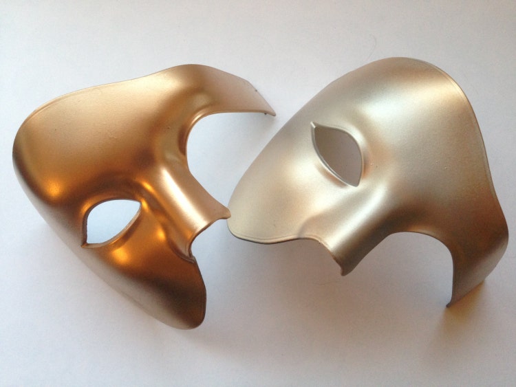 Black Phantom Of The Opera Mens Mask Masquerade by