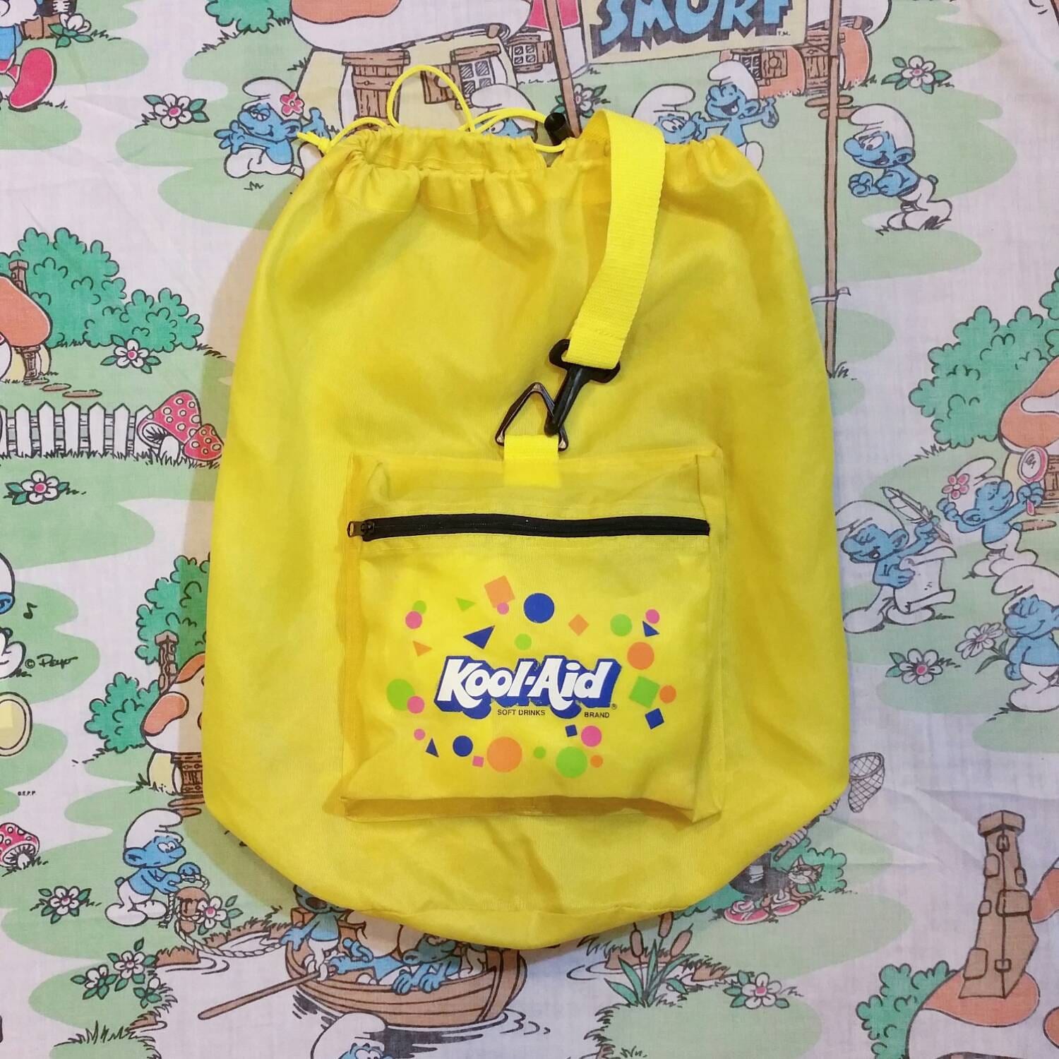 80s 90s Vintage Kool Aid Neon Backpack // by SlimeWarpVintage