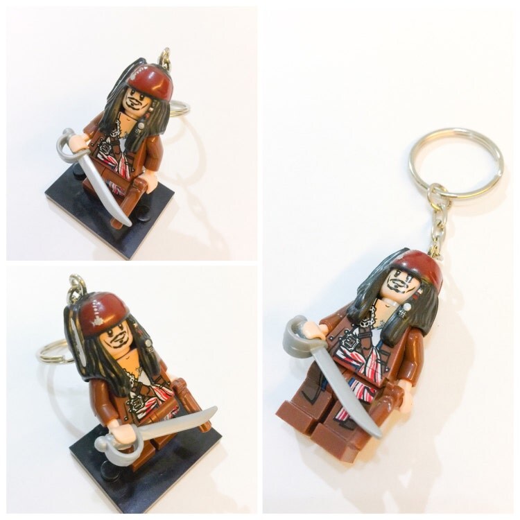 Lego® Captain Jack Sparrow Keychain Lego by ticklesbytaylor