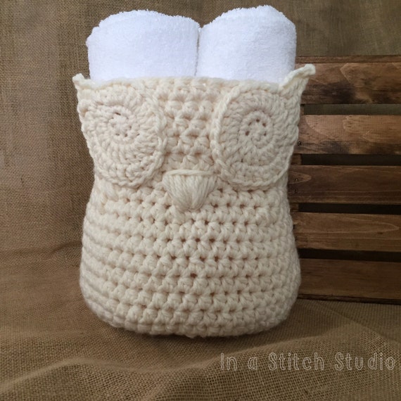 crochet owl basket nursey decor home decor owl theme crochet owl basket nursey decor home decor owl theme