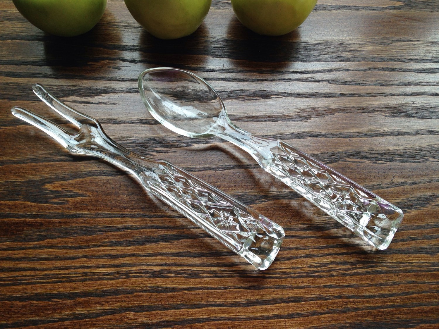 Vintage Glass Serving Utensils Haute Juice