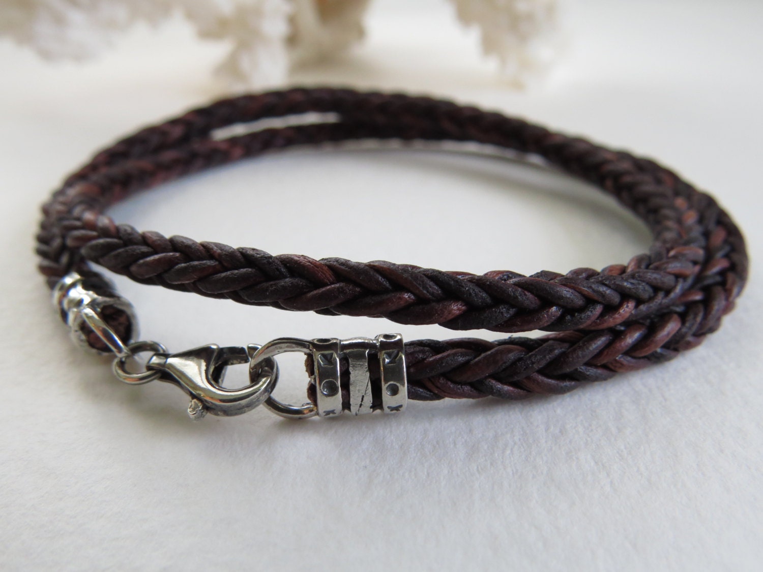 Unisex Leather Cord Wrap Bracelet Bohemian Style Woven