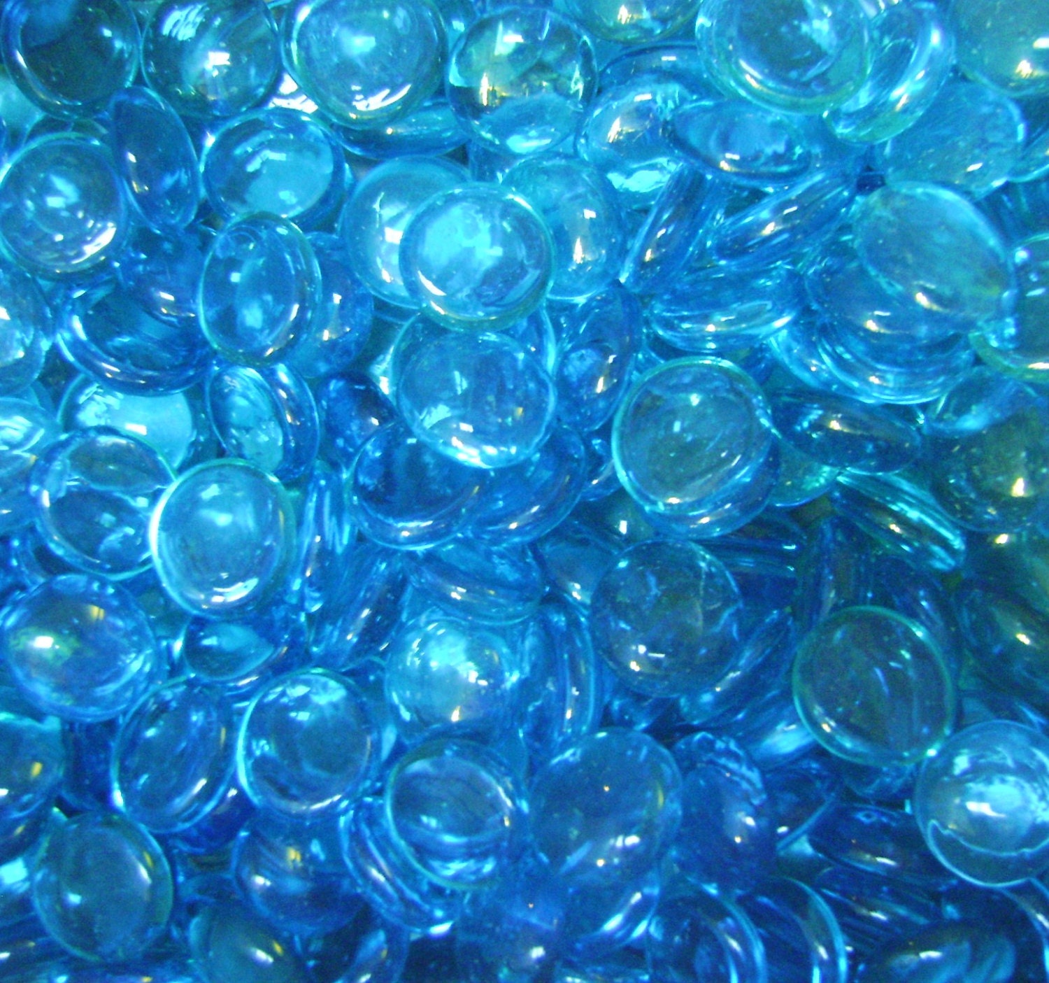 Creative Stuff Glass 50 Light Blue Glass Gems Stones Mosaic