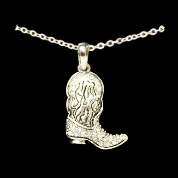Cowboy Boot Necklace 47503 by ShopCharmingCollect on Etsy