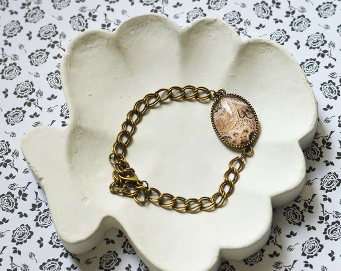 Love Boho Chic // The bracelet is made from metal brass with image under glass // 2015 Best Trends // Great Gifts For Her // Summer Life