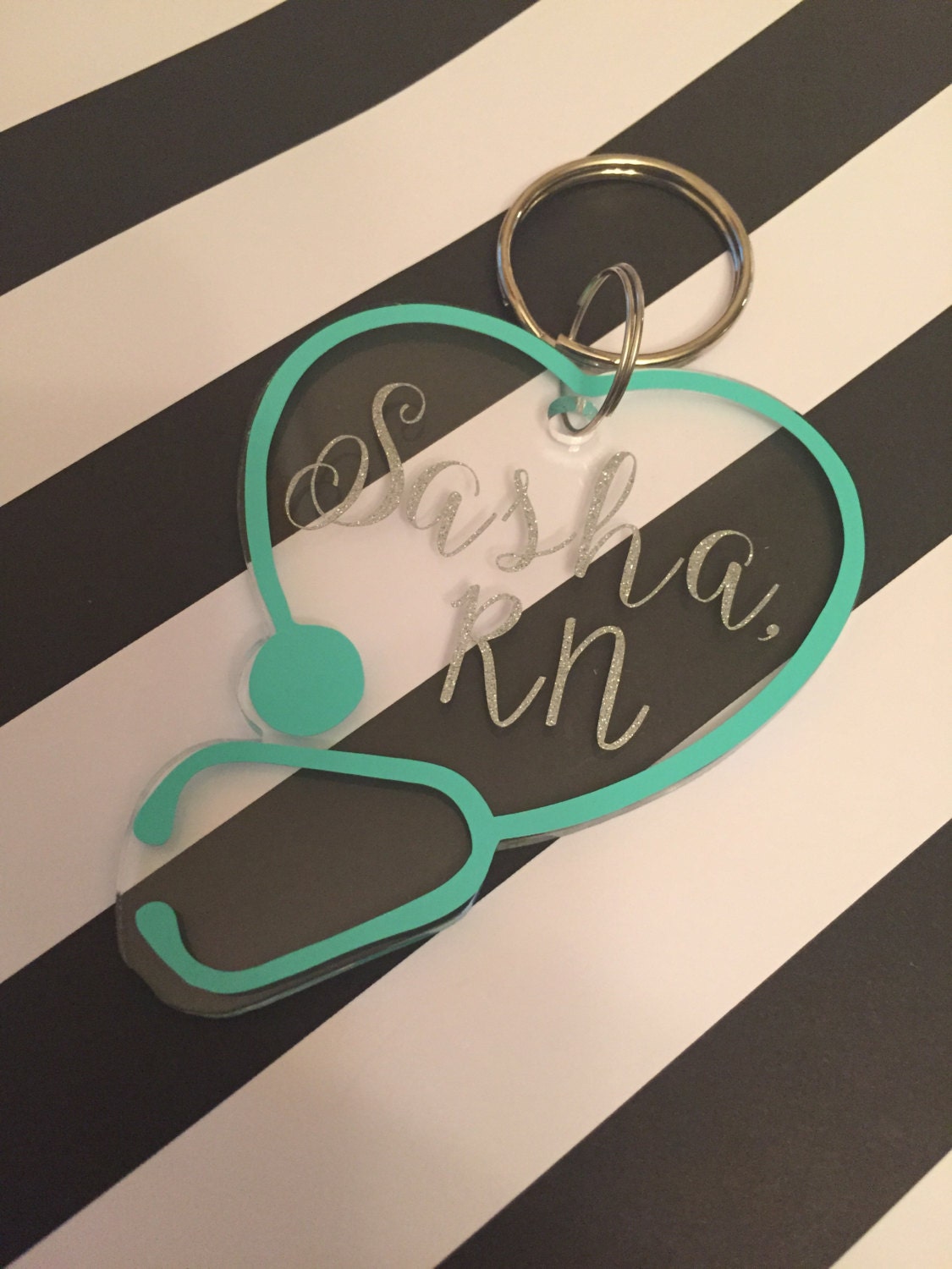 Personalized Stethoscope Keychain