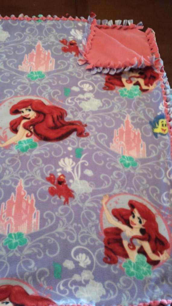 Little Mermaid fleece tie blanket 36 X 58 by SpecialtyFleeceNmore