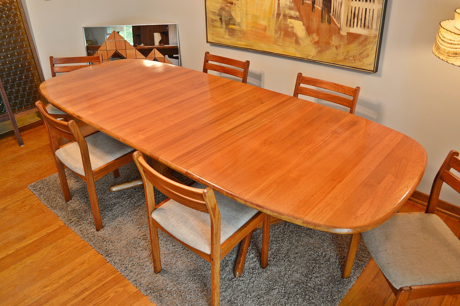 teak dining room table restore