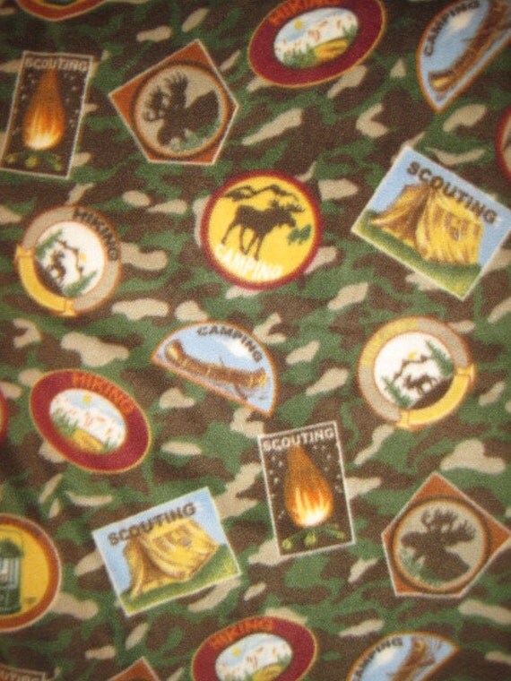 boy scout fleece no sew tie blanket by Angelassoftblankets on Etsy