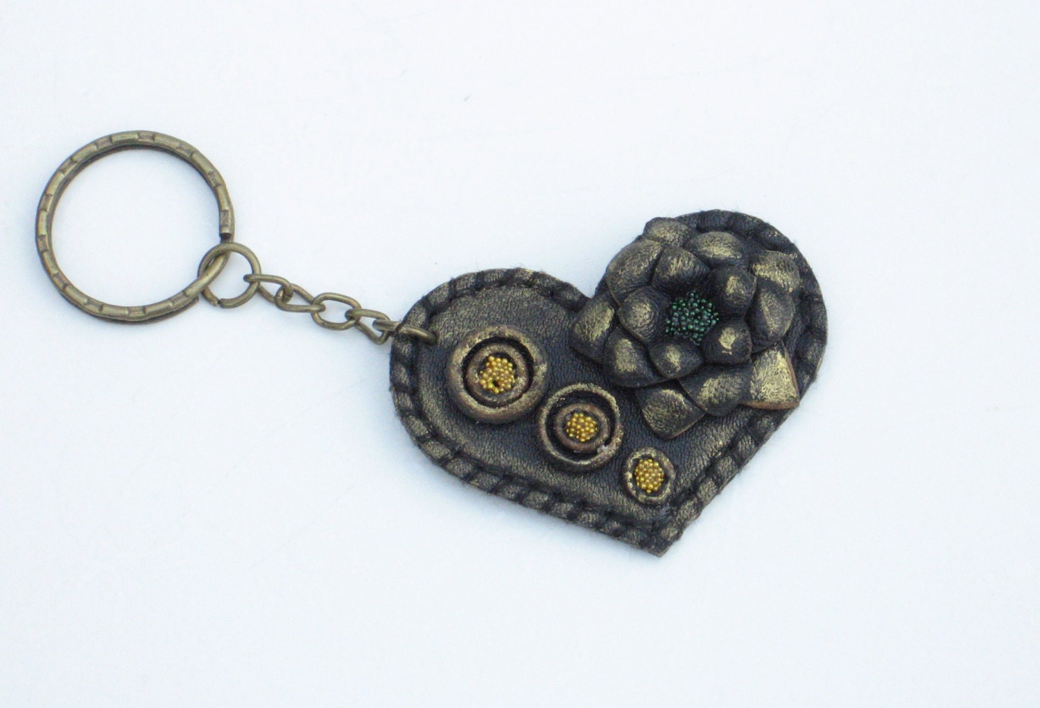 Handmade leather keyring.Keychain.Key by VelmaJewelry on Etsy