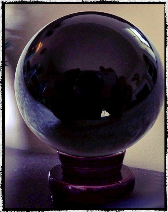 Large Obsidian Crystal Ball 4.5 Diameter Scrying