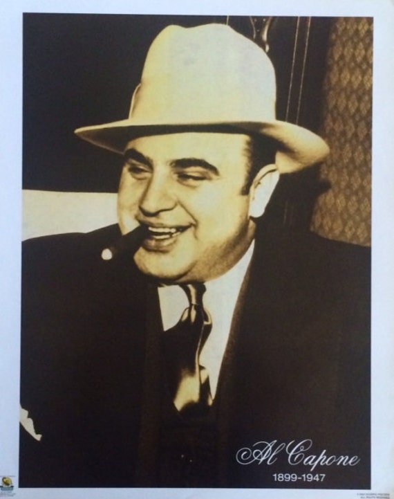 Al Capone Scarface Mafia Cosa Nostra 16 X 20 POSTER Sepia