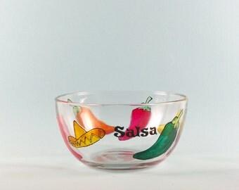 Hand Painted Salsa Bowl - Salsa Bowl - Personalized Salsa Bowl