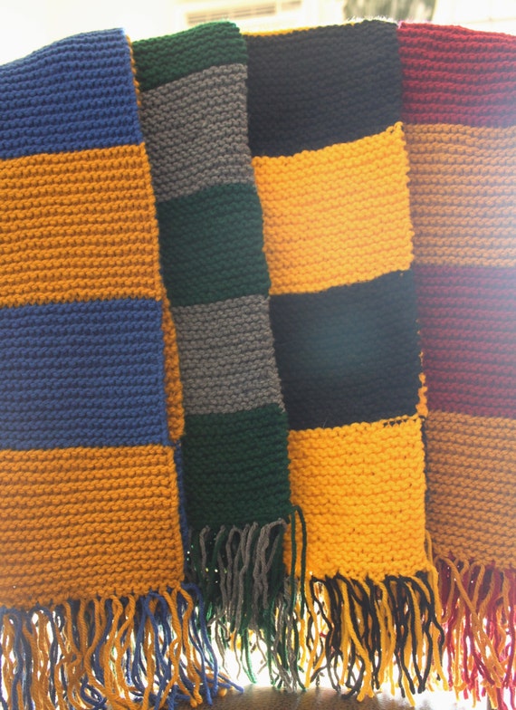 Hogwarts House Scarf by LavenderandFritz on Etsy