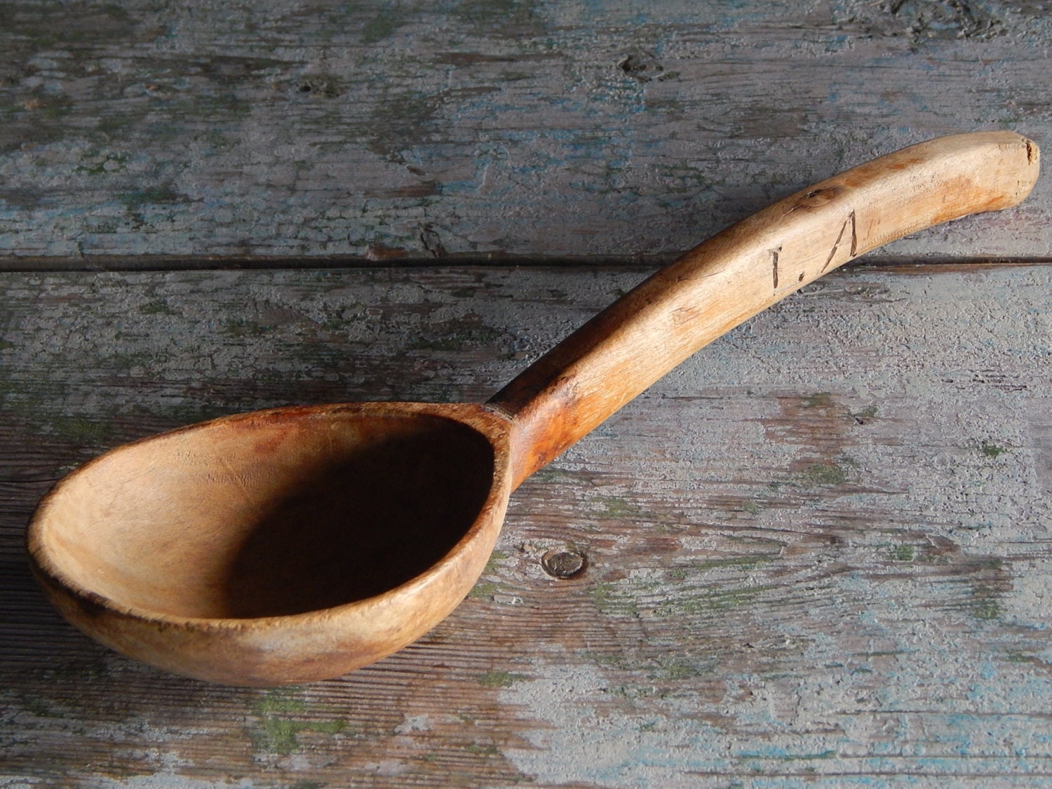 Scandinavian Vintage Wooden Scoop LA Spoon Big Spoon Kitchen Utensils