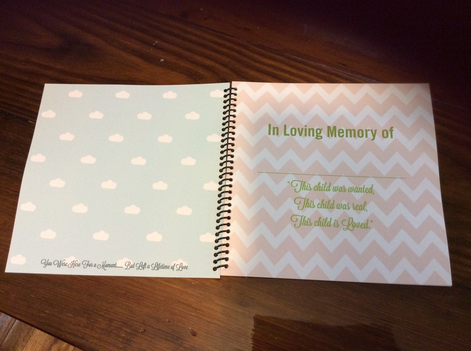 Infant Loss Memory Book Baby Book Memory Journal