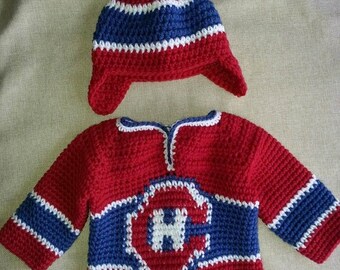 Montreal Canadiens Baby Hockey Sweater and Hat