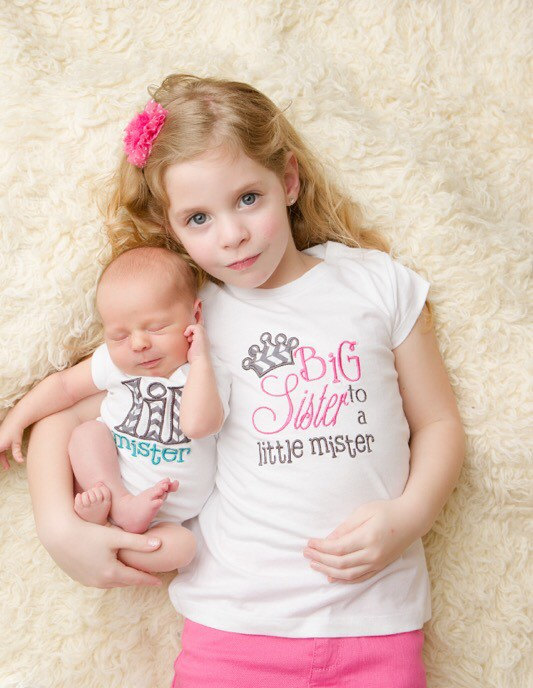 Matching Sibling Shirt Set 'Big Sister to a Little