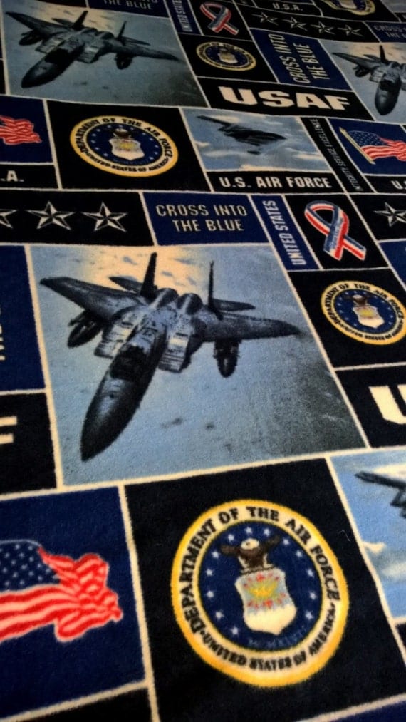 Air Force No Sew Fleece Blanket