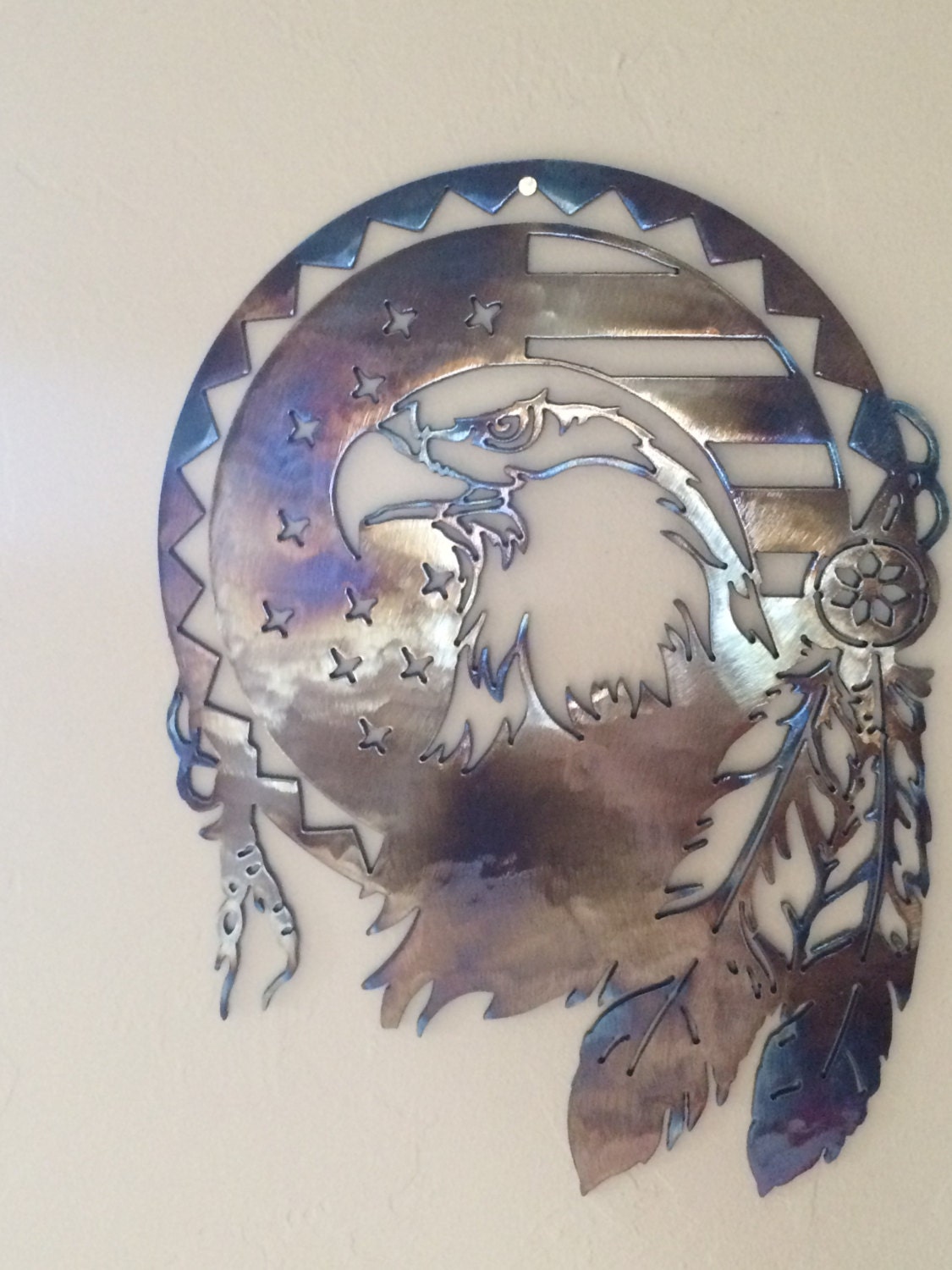 Eagle Art Dream catcher Metal Wall Art by Cre8iveMetalDesigns