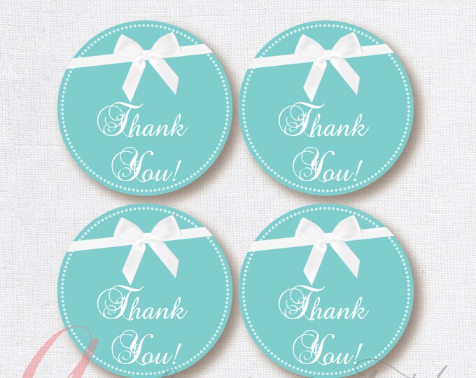 Thank You Favor Tags .Blue tags. Printable tag. INSTANT DOWNLOAD