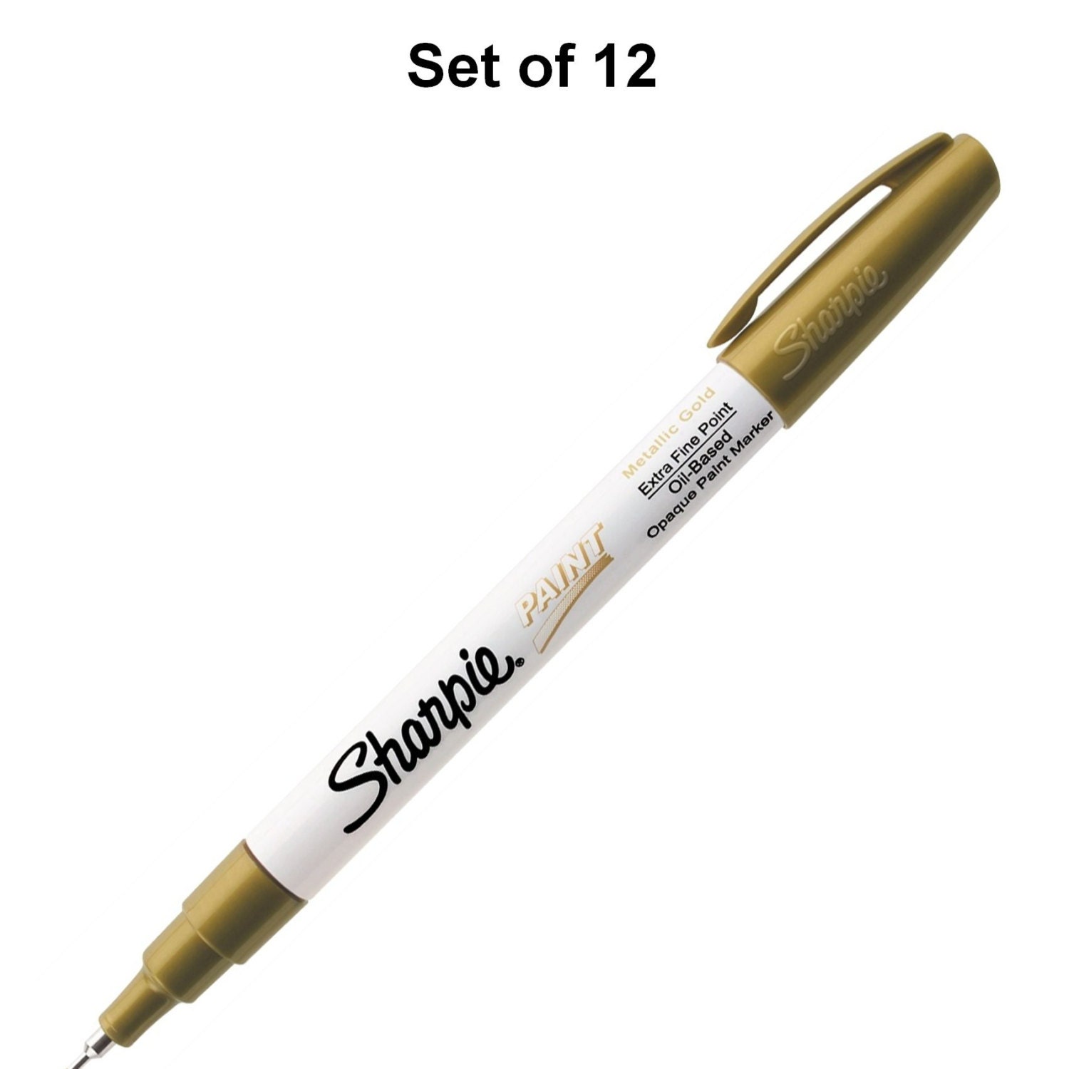 12 Gold Sharpie Paint Markers OilBased Permanent Markers