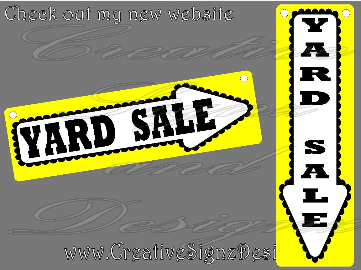 YARD SALE Street Sign 4.5x13 metal print by CreativeSignzDesignz