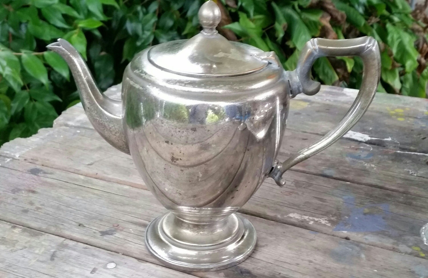 Vintage silver ware/ teapot/ coffee pot/ epns/ beautiful /tarnished