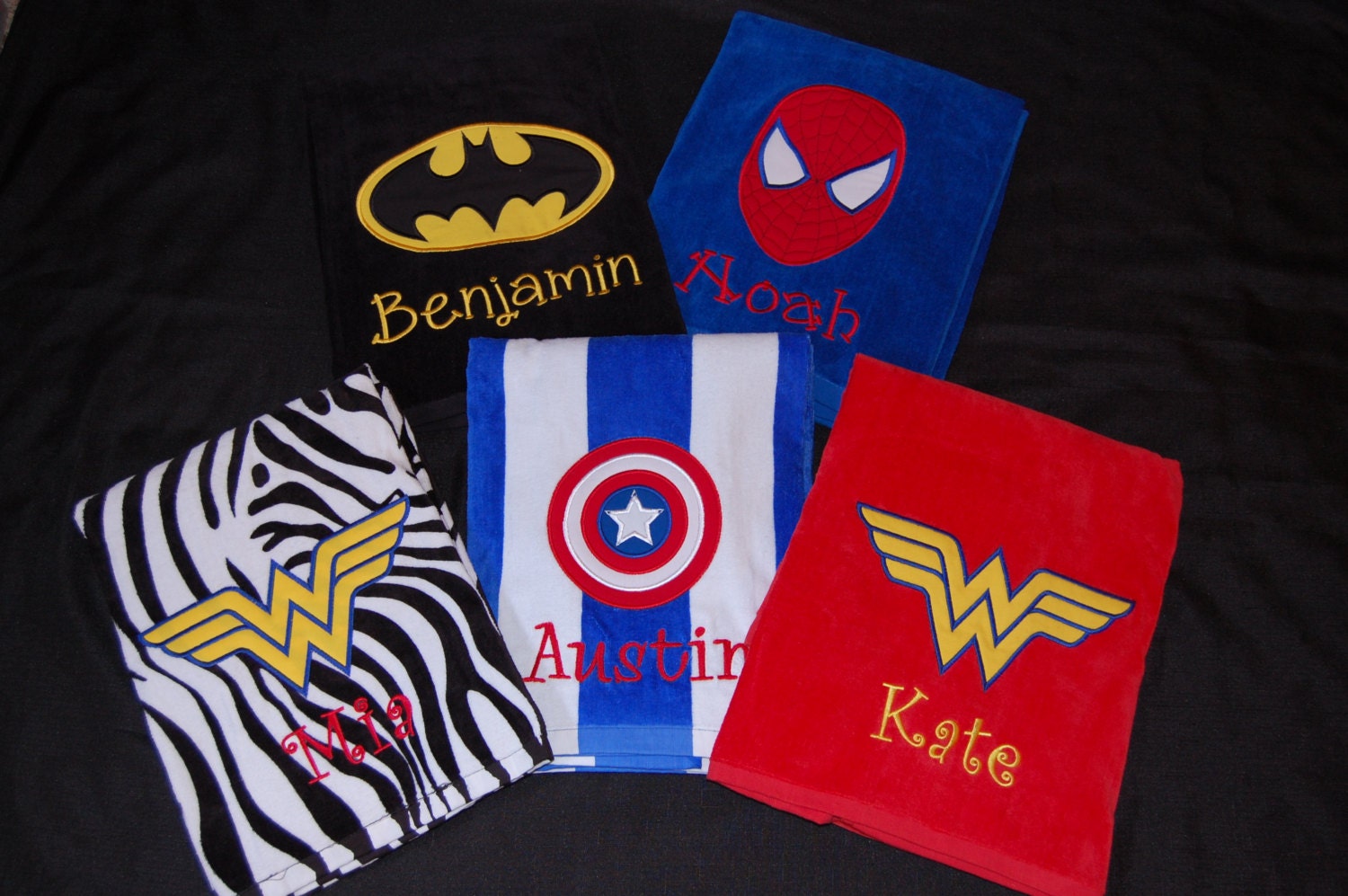 Personalized Beach Towel Superhero Beach by MDDesignsBoutique