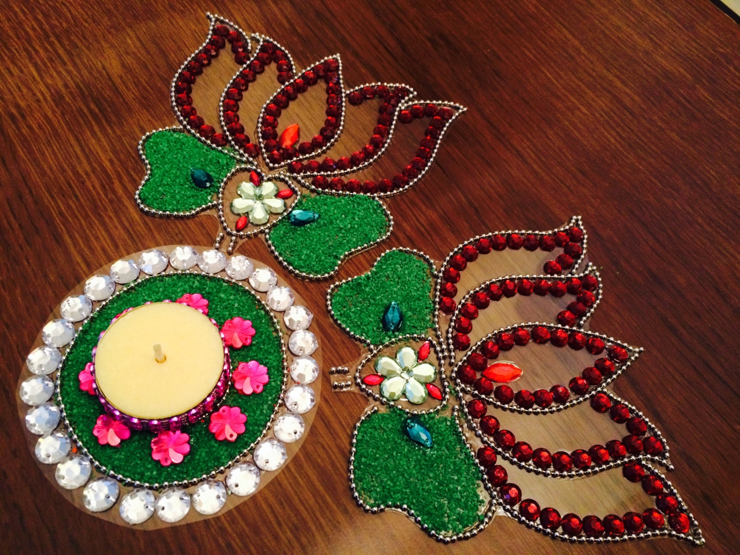 Kundan Rangoli /Lotus Flower Rangoli / by SampradayaAlankaran