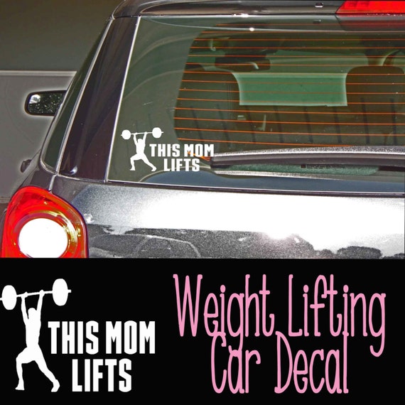 This Mom Lifts Vinyl Car Decal You choose color decal